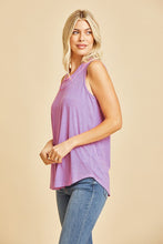 Load image into Gallery viewer, Tank Top Halter V-neck on lightweight Bulgari in Navy/N.Pink
