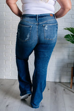 Load image into Gallery viewer, Gabriella Mid Rise Distressed Button Fly Flare
