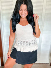 Load image into Gallery viewer, Bentli High Rise Side Tie Denim Skort in Black