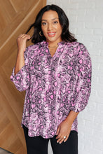 Load image into Gallery viewer, Lizzy Top in Magenta Abstract Animal Print- 8/29/2024