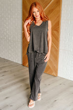 Load image into Gallery viewer, Taking It Easy Tank and Pants Set in Black