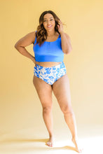 Load image into Gallery viewer, Bermuda Button Up Swim Top and Floral Swim Bottoms