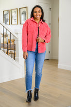 Load image into Gallery viewer, Best Day Ever Corduroy Shacket In Red