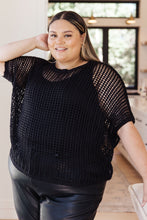 Load image into Gallery viewer, Coastal Dreams Fishnet Top in Black