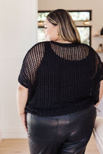 Load image into Gallery viewer, Coastal Dreams Fishnet Top in Black