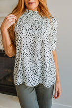 Load image into Gallery viewer, Dottie Ruched Mock Neck Blouse