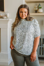 Load image into Gallery viewer, Dottie Ruched Mock Neck Blouse