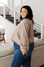 Load image into Gallery viewer, Lounge A Lot Cut Off Sweatshirt in Mocha