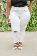 Load image into Gallery viewer, Mid-Rise Boyfriend Destroyed White Jeans
