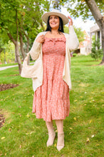 Load image into Gallery viewer, Now Is Your Chance Floral Midi Dress In Rust