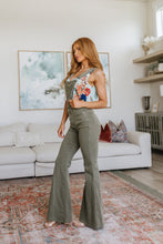 Load image into Gallery viewer, Olivia Control Top Release Hem Overalls in Olive