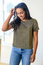 Load image into Gallery viewer, Sweetly Twinkle Short Sleeve Knit Top In Black