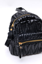 Load image into Gallery viewer, Take It With You Quilted Mini Backpack in Black