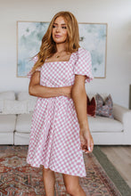 Load image into Gallery viewer, The Moment Checkered Babydoll Dress