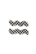 Load image into Gallery viewer, Wavy Clip Set in Checkered Black